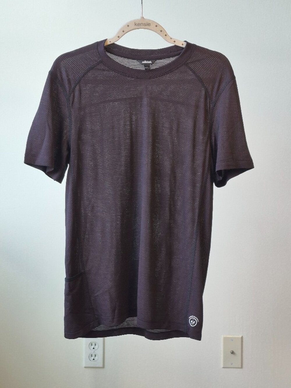 Allbirds Natural Run Tee Men’s S Merino Wool Blend Running Performance Shirt